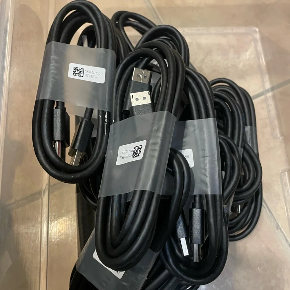 Dell Display Port Male to Male Cable 5K1FN15501 6 ft Brand New 16pcs